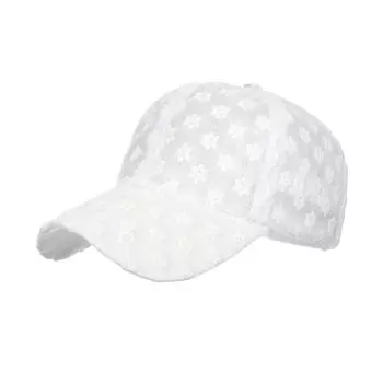 Весной и летом новая кружевная сетчатая кепка с цветочным узором бейсболка кепка кепка солнцезащитная кепка чёрный