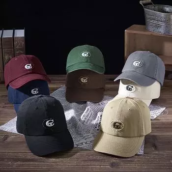Весной и летом новая стираная хлопковая кепка с мягким верхом и кепкой с утиным язычком, модная одежда, незаменимая одноразовая солнцезащитная бейсболка для мужчин и женщин M56-58cm чёрный