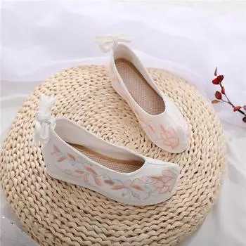 Весной и осенью Melaleuca старинные вышитые женские туфли приобретают деформированную голову Джокера в стиле ретро. 34