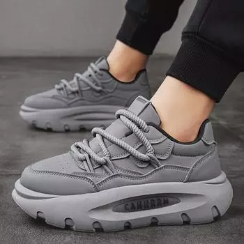 Весной и осенью новые тенденции: дышащая толстая подошва, увеличивающая высоту обуви, мужская износостойкая спортивная и повседневная обувь, молодежная мужская обувь 39