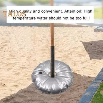 Весовая сумка для основания флага из перьев. Складная круглая основа флагштока. Водонепроницаемая. Легко заполняется. Весовая сумка для воды. Портативная основа для пляжного зонта от солнца. 45cm