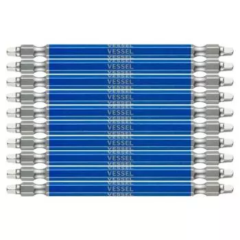 VESSEL 40V Compatible Double Head Square Gosai Bit SQ3E10 10 Piece Set GS10PSQ3110F