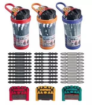 VESSEL Bit Mug Bottle +2 x 65 10 pieces x 3 types, Bit Holder 3 colors Assorted set XSTMGBC3-65