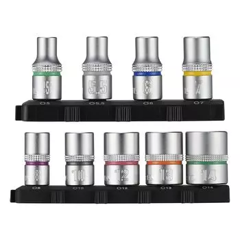VESSEL Bit Set 9 Piece Socket H5, H5.5, H6, H7, H8, H10, H12, H13H, 1425mm TD-BS16