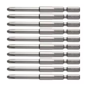 VESSEL Бита для шуруповерта Air +2 x 4.5 x 70мм Набор из 10 Твердость: ЧАС (Высокая твердость) B34 ZP