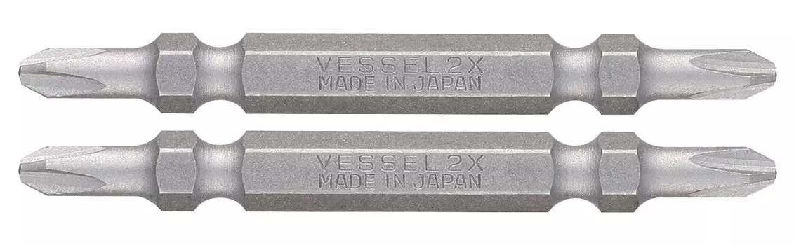 VESSEL DS142065 40V Compatible Problem Solving Bit Easy to See Double Ended Bit x 65 Set of 2 +2