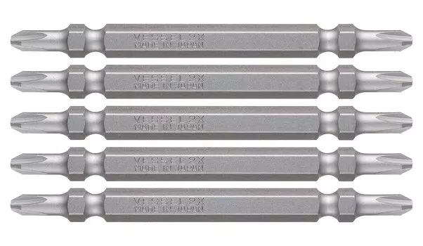 VESSEL DS5P2082 40V Compatible Problem Solving Bit Easy to See Double Ended Bit x 82 Set of 5 +2