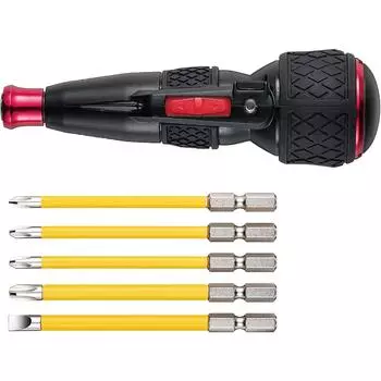 VESSEL Electric Ball Grip Driver с 5 битами Electric Dorama Ball 220USB-5 Подлинный оригинал из Японии чёрный