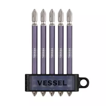VESSEL Gosai Bit Galaxy Purple Set of 5 x 110mm Double-headed +2 GS5P-GPU