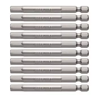 VESSEL Hex Bit with Hexagon Socket Bolt for Screws Width across flats 6 x 75 mm Set of 10 G B35 ZP Hardness (High Hardness)