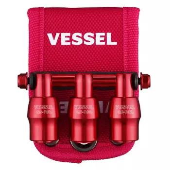 VESSEL Limited Быстросъемный тройной держатель красный QB-10B3RR