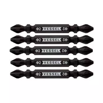 VESSEL Sakisbo Double Headed Bit x 65mm Set of 5 S5P2065F +2