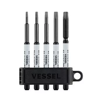 VESSEL Screw Removal Bit Hazucell Series Hazucell Hex Bit Set of 5 Opposite Width 2/2.5/3/4/5 x 100mm HZ5P-01