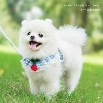 Vest Pet Supply Chest Strap Walking Dog Small Pet Harness Personalised Cat Dog Bunny Vest Traction Rope Dog Harness Lovely Jewelry Accessory S жёлтый