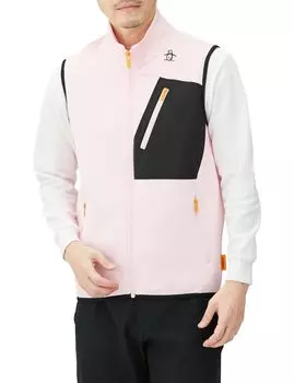 Vest Water Absorbent Midler Sleeveless Full Zip Cardboard Material Sporty Golf MEMXJL50 PK00 3L [Munsingwear] [ENVOY] Men s (Pink)