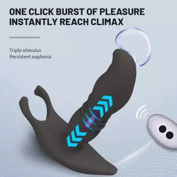 Вестибулярная мастурбация, силиконовая телескопическая анальная пробка, беспроводной вибрационный мастурбатор с дистанционным управлением для взрослых 16cm