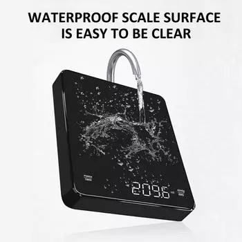 Весы для капельного кофе с таймером, высокоточные весы для капельного эспрессо с ЖК-дисплеем с подсветкой 3Kg