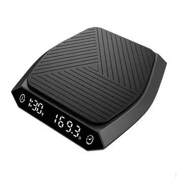 Весы для кофе электронные пищевые 2 кг/0,1 г перезаряжаемые эспрессо взвешивание для домашнего разлива чёрный