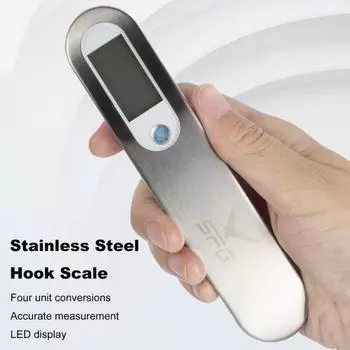 Весы для стрельбы из лука, цифровые весы, высокоточные ручные весы для измерения силы натяжения лука со светодиодным дисплеем до 110 фунтов серебряный