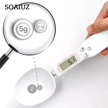 Весы-ложки, весы, домашний кухонный инструмент, электронные измерительные приборы для кофе, еды, муки, порошка для выпечки, ЖК-цифровой измерительный прибор, регулируемый розовый