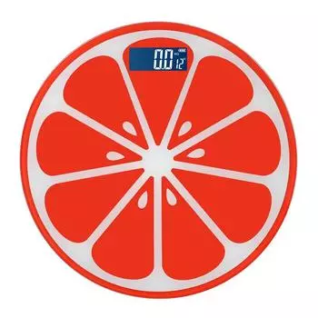 Весы с фруктовым рисунком для взвешивания тела, электронные бытовые весы, напольные умные цифровые весы, весы для ванной комнаты Battery красный