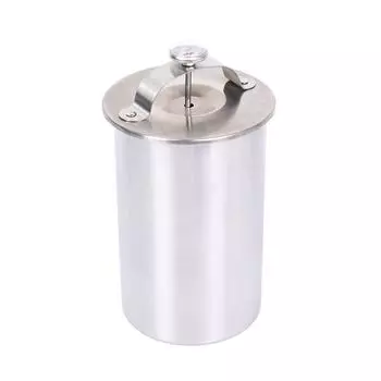 Ветчинница из нержавеющей стали с термометром серебряный