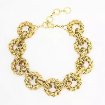 Ветер Грубый Витой Золотой Цепь Волна Воды Ретро Мужские и Женские Ожерелья Преувеличенная Атмосфера золотой