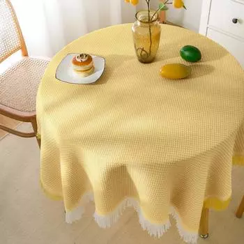 Ветер хлопок и лен французская скатерть маленькая круглая настольная лампа роскошная фото белая японская скатерть одеяло для общежития 90*90cm