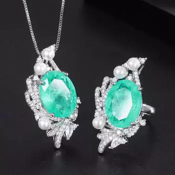 Ветер Классический Цвет Сокровище Мода Популярная Имитация Параи Кольцо Подвеска Партия