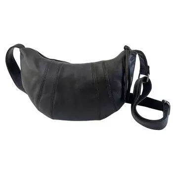 Ветер Повседневная кожаная женская сумка Круассан Сумка Черная коровья кожа Сращивание плеча женская сумка-мессенджер Ретро сумка чёрный