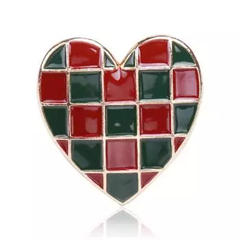 Ветер Ретро Цвета Сочетание Сердца Брошь Масляная Капля, Простая Любовь Булавка Для Воротника Фиксированная Пряжка Одежды Анти-Свет Аксессуары красный