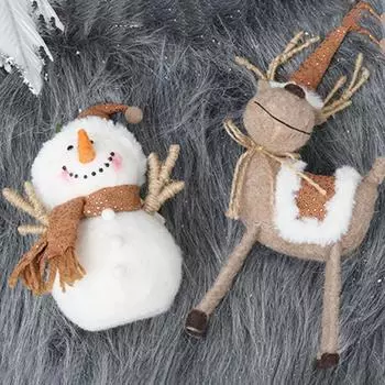 Ветер Шерсть Войлок Снеговик Кукла Украшение Настольный 1шт Снеговик