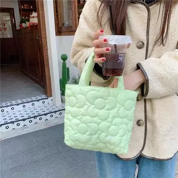 Ветер сладкий стеганый переносной мешок бенто сумка для хранения закусок детская коляска подвесная сумка для мамы белый