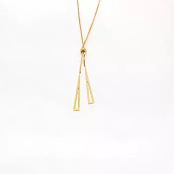Ветер Титановая сталь Позолоченная Длинная подвеска-штатив Женская модная шейная цепочка