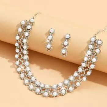 Ветер Высококачественное Банкетное Ожерелье Женский Универсальный Комплект Серег Ретро Стиль Суда Ближнего Востока Ювелирные Изделия