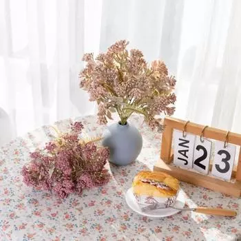 Ветка искусственного цветка со стеблем, листья папоротника, реалистичные многоразовые неувядающие украшения для дома, свадьбы, вечеринки, искусственные растения, реквизит для фотосессии зелёный