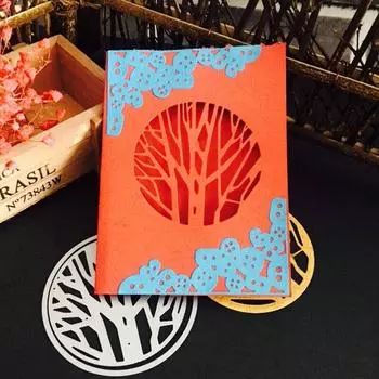 Ветка круглого окна, трафарет, металлический трафарет, сделай сам, скрапбукинг, альбом, тиснение бумажной карты, ремесло, художественная рамка