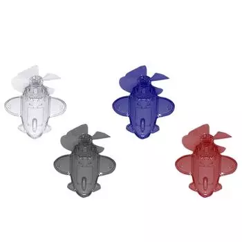 Ветроэлектрические светодиодные фонари для самолетов, безопасные ездовые предупреждения, украшения, ручка для велосипеда T3B2 Transparent Blue-1pc