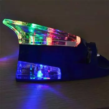 Ветроэлектрический светодиодный фонарь для предотвращения столкновений, предупреждающие огни, модельная антенна, плавник, украшение, универсальный аксессуар, акула, автомат H9Q6