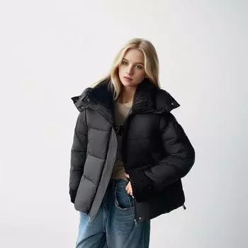 Ветроустойчивая мода с капюшоном утолщенная хлопковая одежда женская зимняя плюшевая свободная одежда из хлопка пальто женское M белый