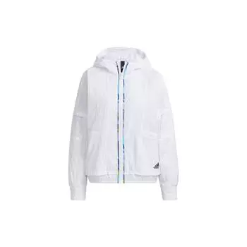 Ветровка Adidas Essentials с 3 полосками, женская верхняя одежда, белая H09739 S