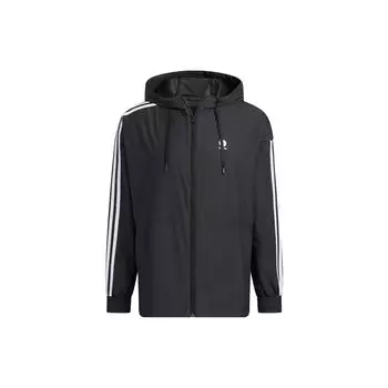 Ветровка Adidas Neo Essentials с тремя полосками унисекс, черная IA4962 L