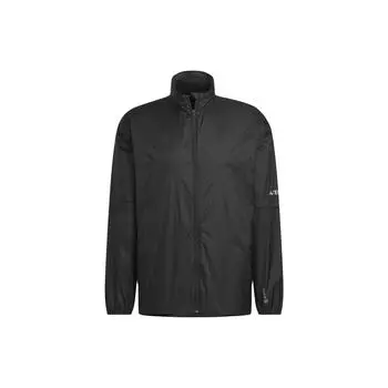 Ветровка Adidas Niuheaven с буквенным принтом и съемным капюшоном, мужская верхняя одежда, черная HY4703 XL