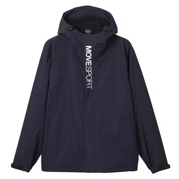 Ветровка Descente HEATNAVI нейлоновая толстовка с капюшоном на молнии с водоотталкивающим эффектом для тренировок NV [Move Sports]