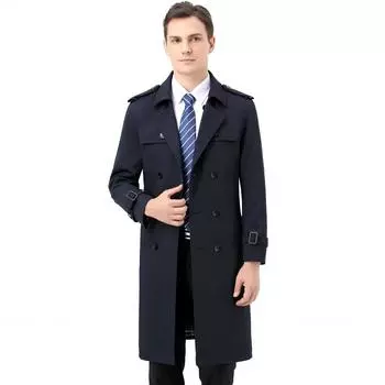 Ветровка из шелка Mulberry, мужская куртка средней длины в британском стиле, весна и осень, новое повседневное пальто, мужская куртка 170