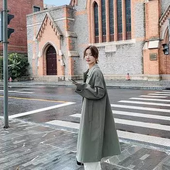Ветровка средней длины для женщин Весна и осень Новый тонкий корейский стиль Популярный в этом году темпераментный японский стиль пальто Топ S
