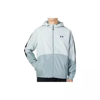 Ветровка Under Armour Legacy с логотипом и цветными блоками, куртка на молнии с капюшоном, мужская куртка, синяя 1373821-781 XXL