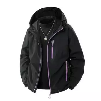 Ветровка весна осень для мужчин мотоциклетная одежда водонепроницаемая мужская куртка с капюшоном кемпинг на открытом воздухе походы мужское пальто S чёрный