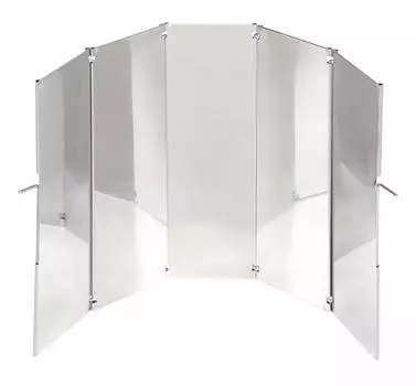 Ветровое стекло CAPTAIN STAG Ветровое стекло Ветровое стекло Пепельница для ветрового стекла 2-сторонняя решетка Сетка из нержавеющей стали Сумка для хранения в комплекте Размер S UG-3276