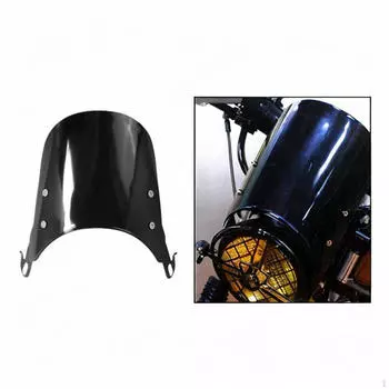 Ветровое стекло двигателя Переднее ветровое стекло Легко устанавливается Ветрозащитный экран для мотоцикла чёрный